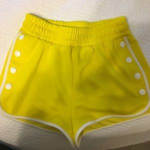 Topshop yellow shorts